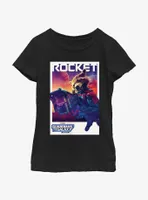 Guardians Of The Galaxy Vol. 3 Rocket Poster Youth Girls T-Shirt