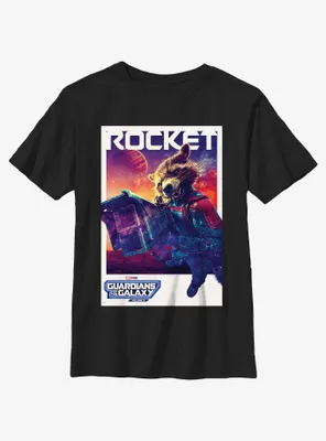 Guardians Of The Galaxy Vol. 3 Rocket Poster Youth T-Shirt