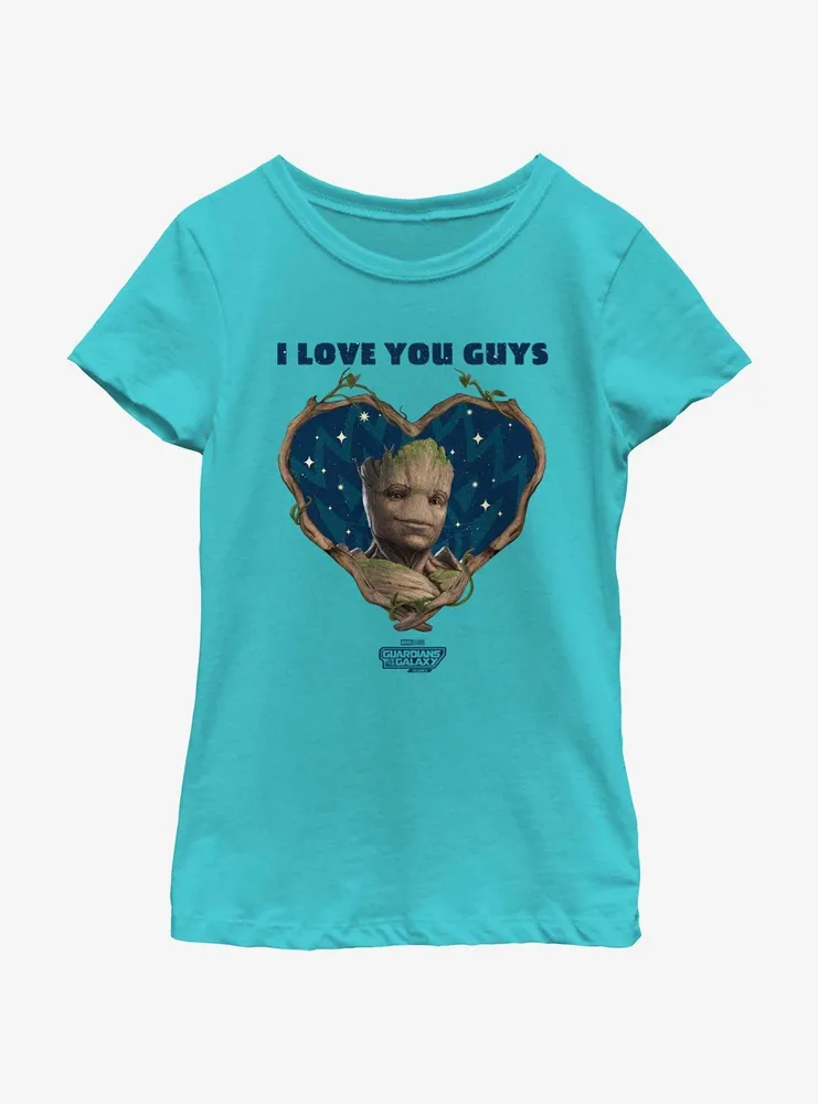 Guardians Of The Galaxy Vol. 3 I Love You Guys Groot Youth Girls T-Shirt