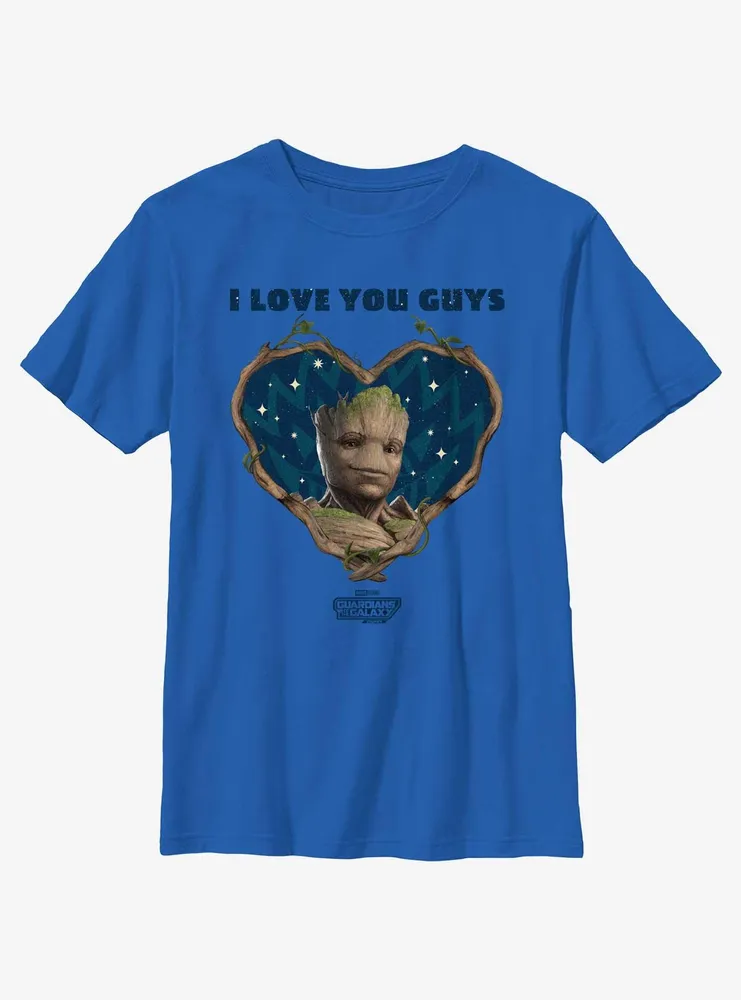 Guardians Of The Galaxy Vol. 3 I Love You Guys Groot Youth T-Shirt