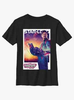 Guardians Of The Galaxy Vol. 3 Quill Starlord Poster Youth T-Shirt