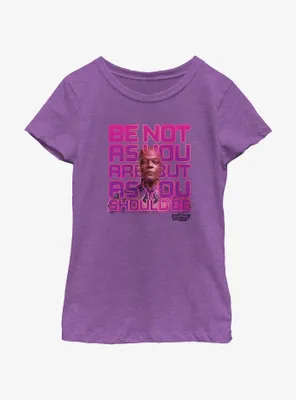 Guardians Of The Galaxy Vol. 3 As You Should Be Youth Girls T-Shirt