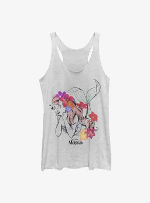 Disney The Little Mermaid Flowers My Hair Womens Tank Top