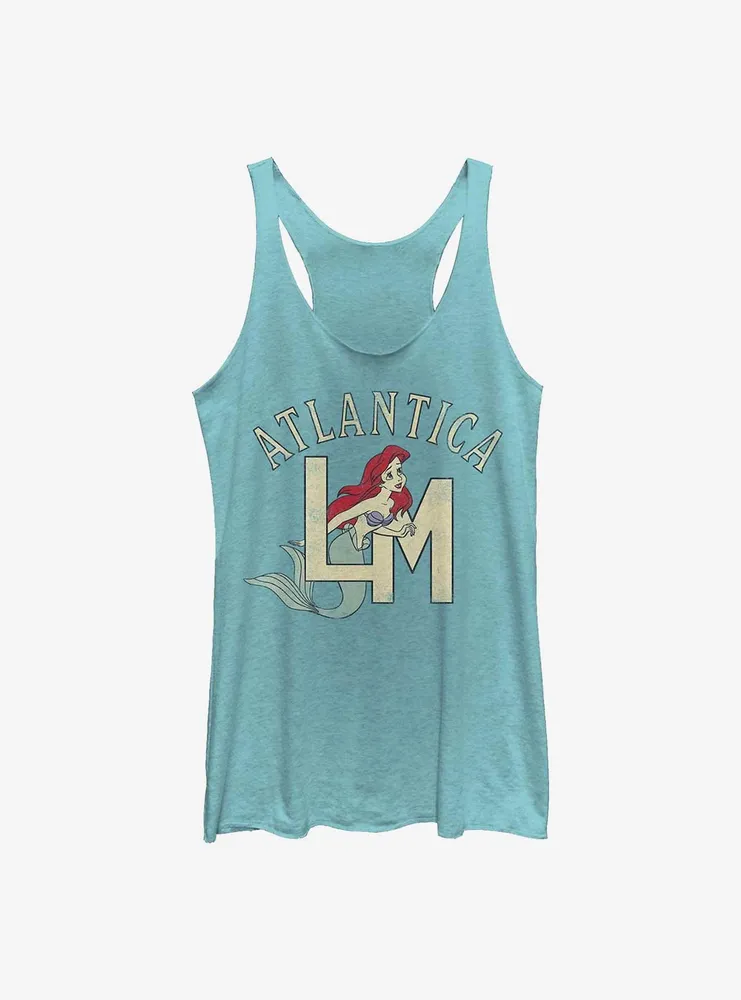 Disney The Little Mermaid Ariel Atlantica Monogram Womens Tank Top