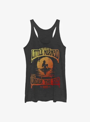 Disney The Little Mermaid Ariel Ombre Sunset Womens Tank Top