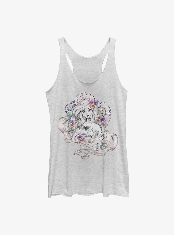 Disney The Little Mermaid Pastel Shells Womens Tank Top