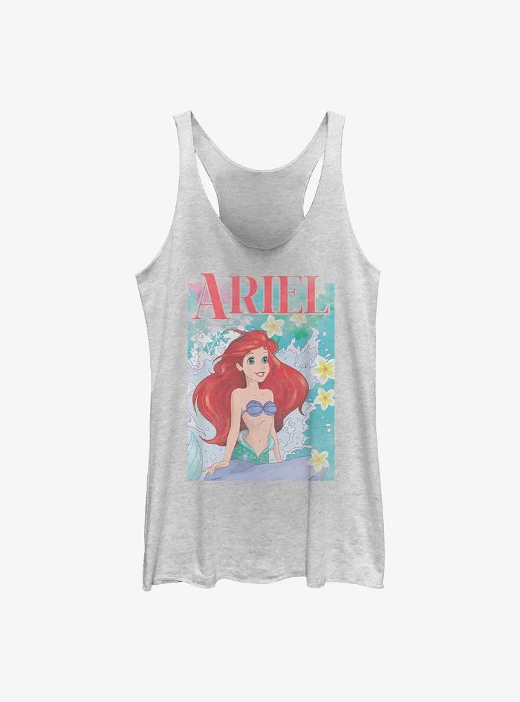 Disney The Little Mermaid Ariel Crashing Waves Poster Womens Tank Top