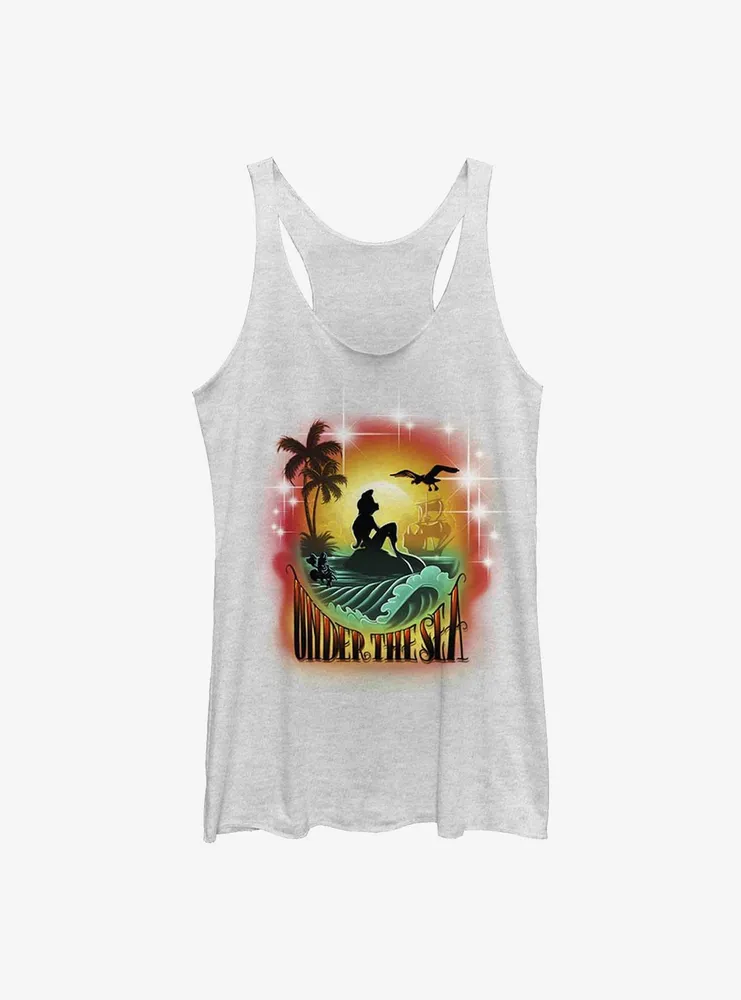 Disney The Little Mermaid Under Sea Sunset Womens Tank Top