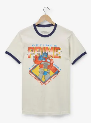 Transformers Optimus Prime Retro Portrait Ringer T-Shirt - BoxLunch Exclusive