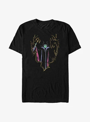 Disney Sleeping Beauty Maleficent Drawn Out Dragon Big & Tall T-Shirt
