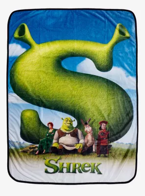 Shrek Film Poster Fleece Throw