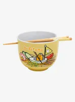 Sanrio Gudetama Boat Ramen Bowl and Chopsticks