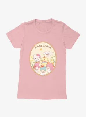 Hello Kitty And Friends Mushroom Cupcakes Womens T-Shirt