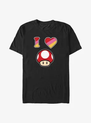 Nintendo I Love Super Mushroom Big & Tall T-Shirt
