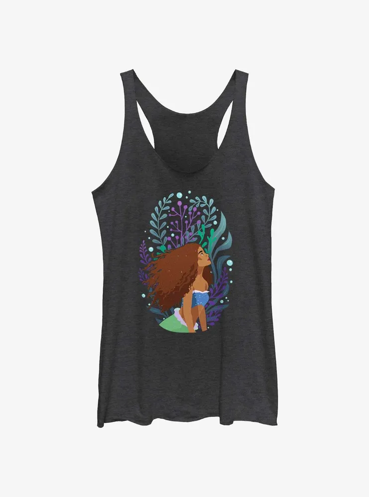 Disney The Little Mermaid Live Action Ariel Sea Plants Portrait Womens Tank Top