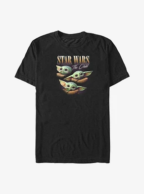 Star Wars The Mandalorian Child 80's Style Portrait Big & Tall T-Shirt