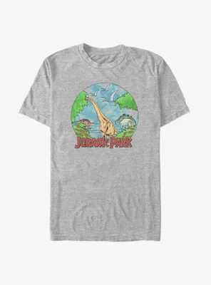 Jurassic Park Retro Globe Big & Tall T-Shirt