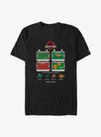 Jurassic Park 8 Bit Instructional Big & Tall T-Shirt