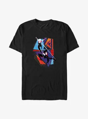 Marvel Spider-Man: Across The Spider-Verse Miles Gwen and Miguel Big & Tall T-Shirt