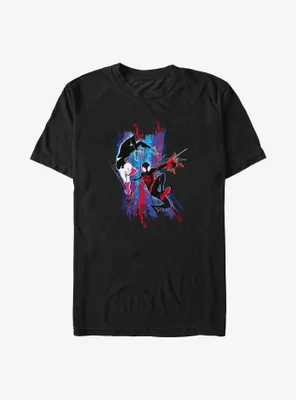 Marvel Spider-Man: Across The Spider-Verse Spider-Gwen and Miles Morales Big & Tall T-Shirt