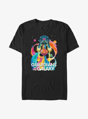Marvel the Guardians of Galaxy Psychedelic Ship Big & Tall T-Shirt