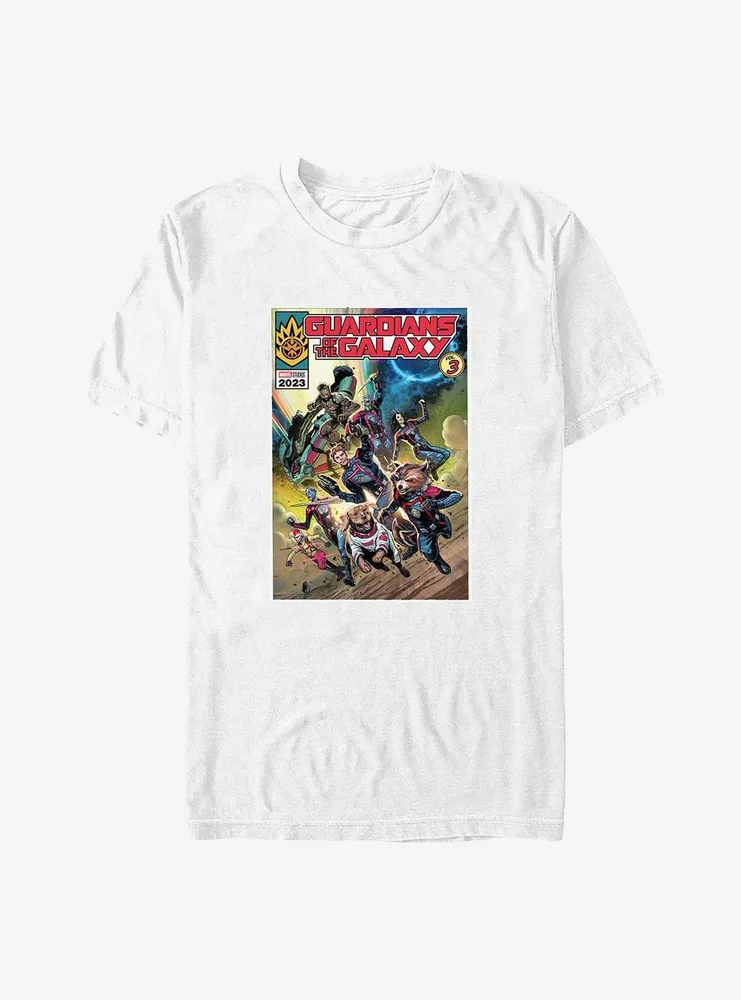 Marvel the Guardians of Galaxy Comic Poster Big & Tall T-Shirt