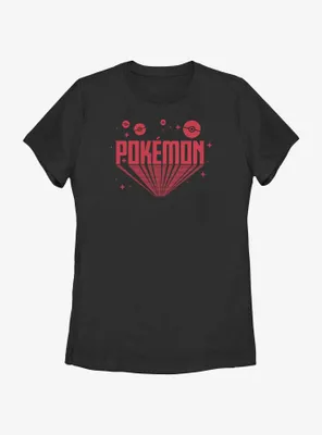 Pokemon Retro Title Womens T-Shirt