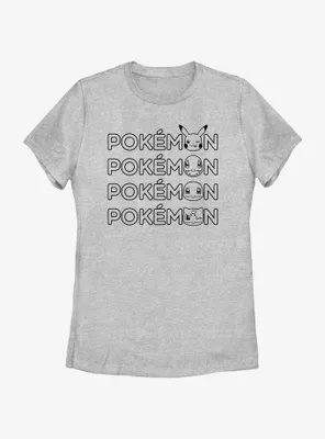 Pokemon Starter Heads Womens T-Shirt