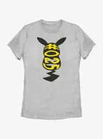 Pokemon Hashtag 025 Pikachu Silhouette Womens T-Shirt