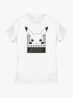 Pokemon Pikachu Face Number Womens T-Shirt