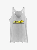 Pokemon Pikachu Hashtag 025 Tail Womens Tank Top