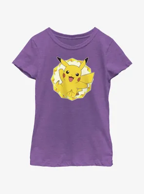Pokemon Pikachu Kaleidoscope Frame Youth Girls T-Shirt