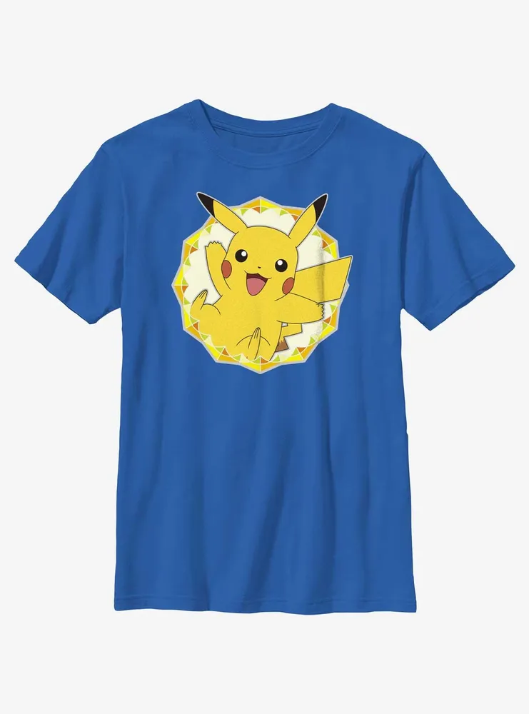 Pokemon Pikachu Kaleidoscope Frame Youth T-Shirt