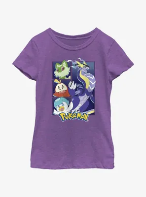 Pokemon Scarlet & Violet Starters Youth Girls T-Shirt
