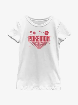 Pokemon Retro Title Youth Girls T-Shirt