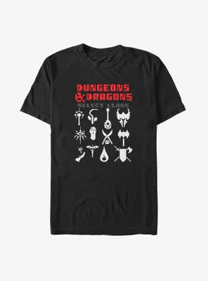 Dungeons & Dragons Select Class Big Tall T-Shirt