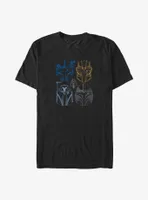 Star Wars The Mandalorian Helmet Line Up Big & Tall T-Shirt