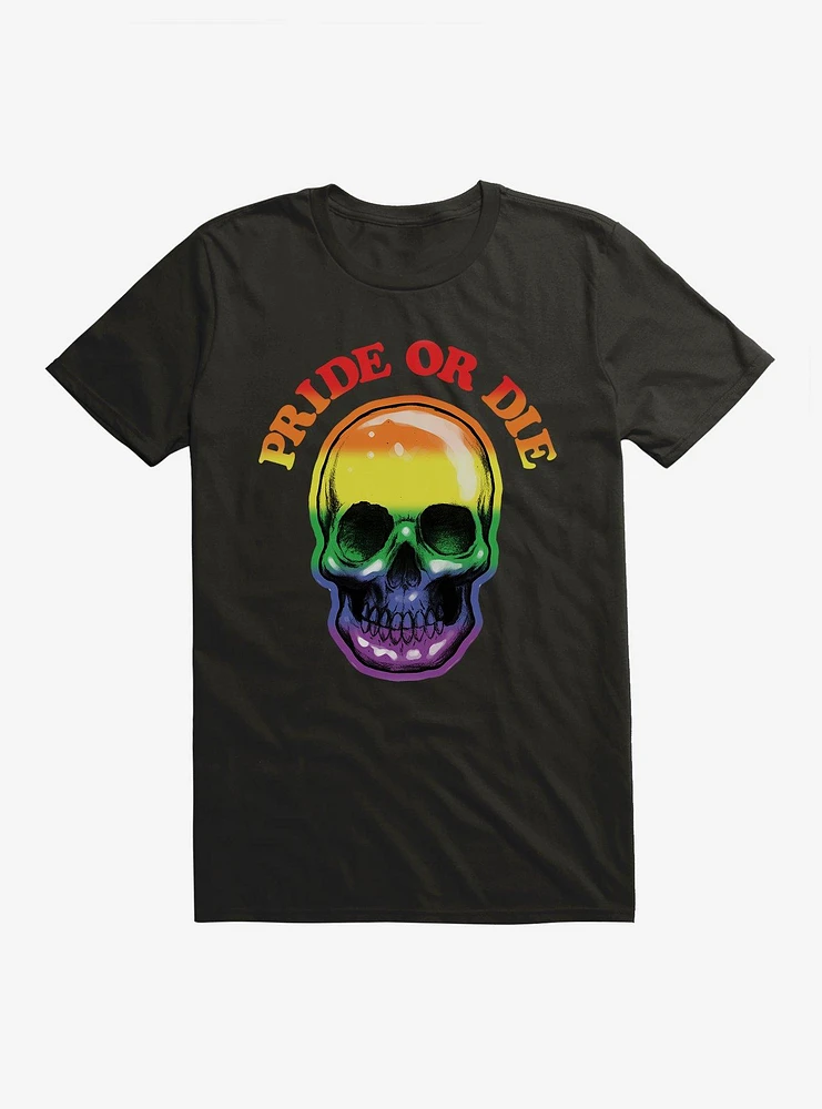 Pride Rainbow Skull Or Die T-Shirt