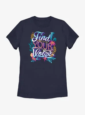Disney The Little Mermaid Live Action Find Your Voice Sea Floral Womens T-Shirt