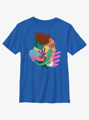 Disney The Little Mermaid Live Action Ariel With Flounder Youth T-Shirt