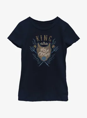 Disney the Little Mermaid Live Action King of Ocean Youth Girls T-Shirt