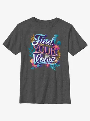 Disney The Little Mermaid Live Action Find Your Voice Sea Floral Youth T-Shirt