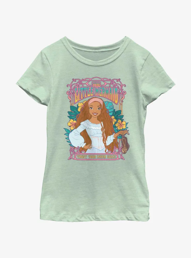 Disney The Little Mermaid Live Action Ariel Trust Your Inner Voice Youth Girls T-Shirt