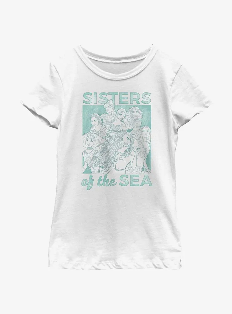 Disney the Little Mermaid Live Action Sisters of Sea Youth Girls T-Shirt