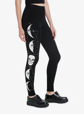 Social Collision Skull Moon Phase Leggings