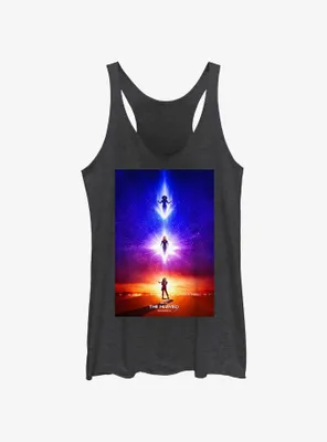 Marvel The Marvels Carol Danvers Kamala Khan and Monica Rambeau Superhero Poster Womens Tank Top