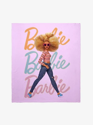 Barbie Retro Style Throw Blanket