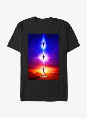 Marvel The Marvels Carol Danvers Kamala Khan and Monica Rambeau Superhero Poster T-Shirt