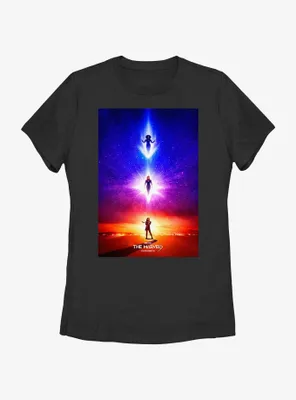 Marvel The Marvels Carol Danvers Kamala Khan and Monica Rambeau Superhero Poster Womens T-Shirt