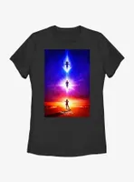 Marvel The Marvels Carol Danvers Kamala Khan and Monica Rambeau Superhero Poster Womens T-Shirt